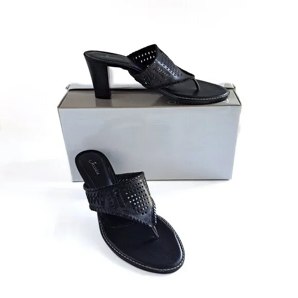 Leather High Heel Sandals New Condition. - Picture 4 of 5